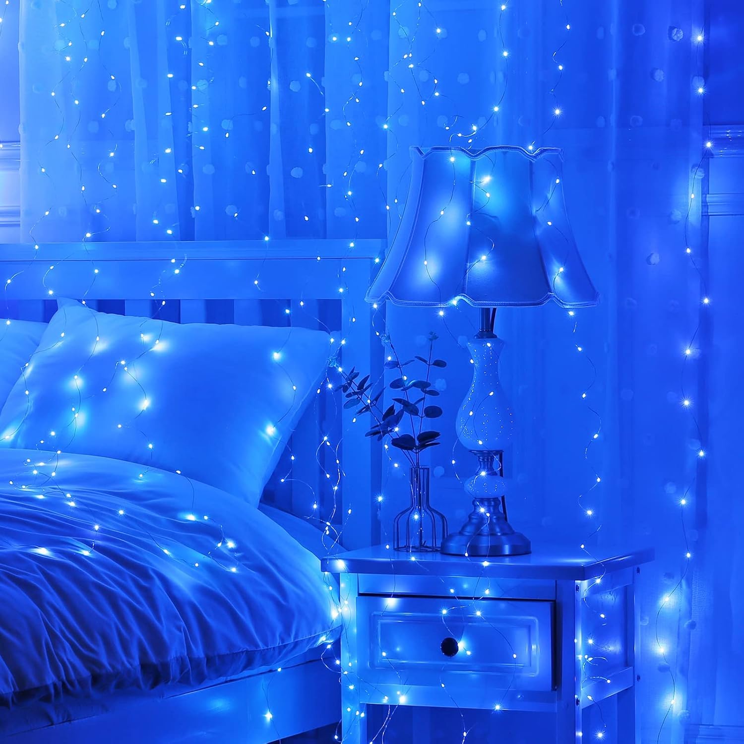 LED záves na okno